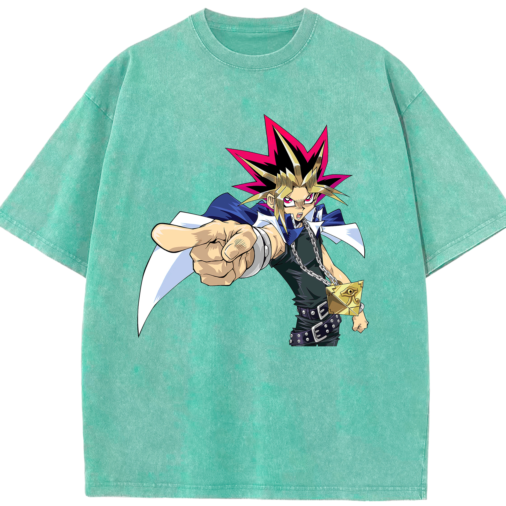 （画像用） 遊☆戯☆王 Yu-Gi-Oh! 綿100% ヴィンテージ風 半袖Tシャツ（フロントプリント）
